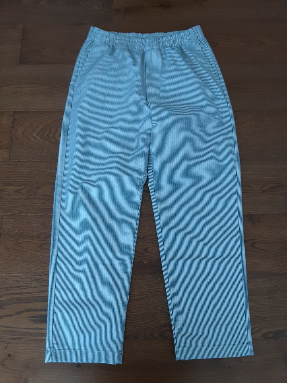 Uniqlo Hickory Stripe Easy Ankle Pants